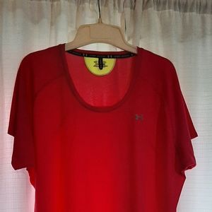 Under Armour Heat Gear Pink Shirt Womens XL
